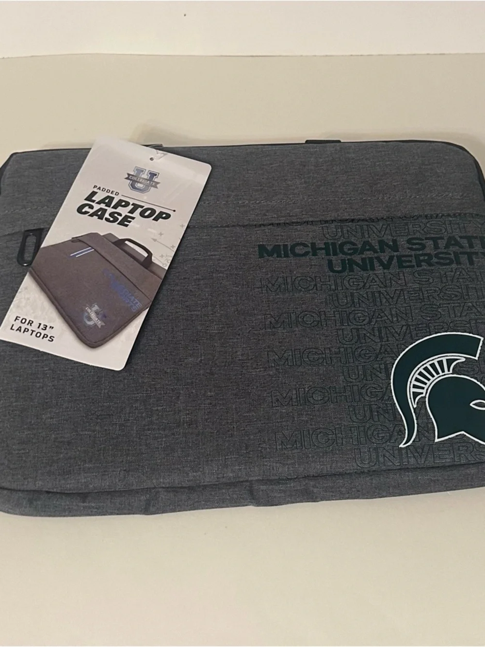 SOAR Michigan State Spartans NCAA Unisex 13” Laptop Sleeve Carrying Case NEW